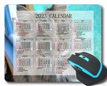 Коврик для мыши с календарем 2023 года, светофор, Небо, облака, Настольный ноутбук, коврик для мыши для работы и игр