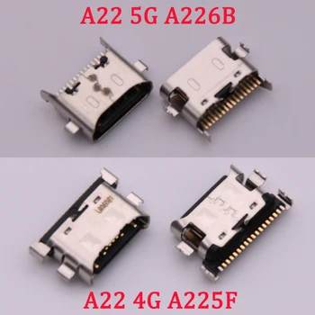 10 шт. USB-док-станция для зарядки, разъем для подключения зарядного устройства Samsung Galaxy A22 4G A225F/A22 5G A226B